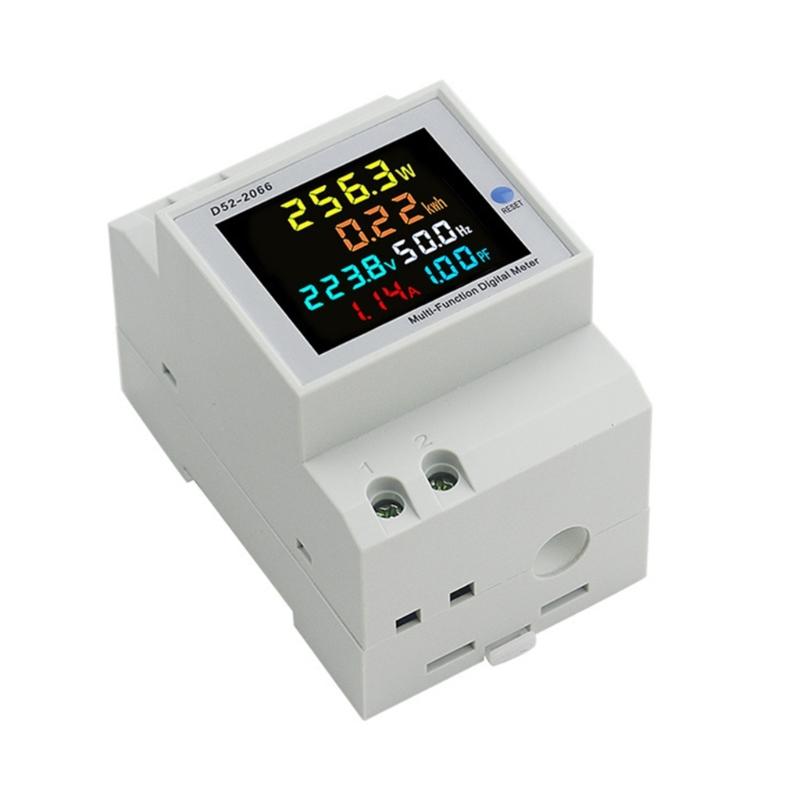 Einphasen LCD-Digitalanzeige Wattmeter Wechselstrom Stromverbrauch Energie Elektrozähler Elektro Din-Schiene