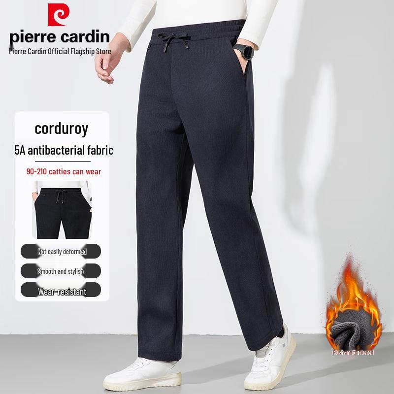 Pierre Cardin Men's Autumn/Winter Corduroy Straight-Leg Casual Pants