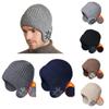 Solid Color Ear Protection Wool Caps Coldproof Knitted Skullies Simple Knitted Benines  Autumn