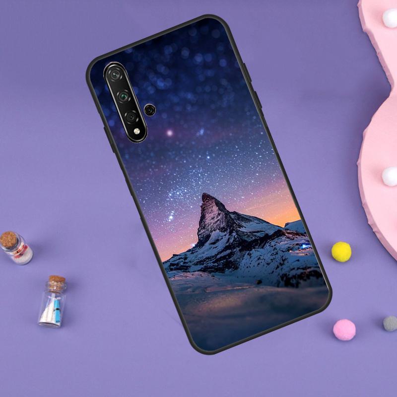 Zermatt Matterhorn Schweizer Berg Hülle Für Huawei P30 P20 P40 Lite Nova 5T 11i 8i 3i 9 10 SE 11 Pro Y90 Y70 Y61 Y60 Y91 Hülle