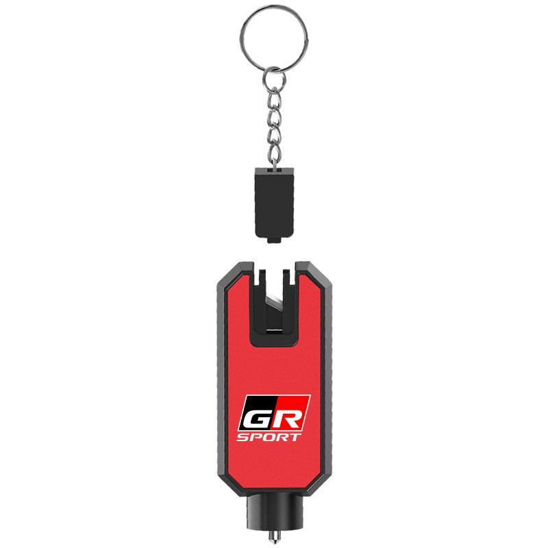 GR Gazoo Racing Bilfönsterkrosshammare Säkerhetsbältesskärare med Nyckelring För Toyota GR Chr RAV4 Yaris Camry Avalon Land Cruiser