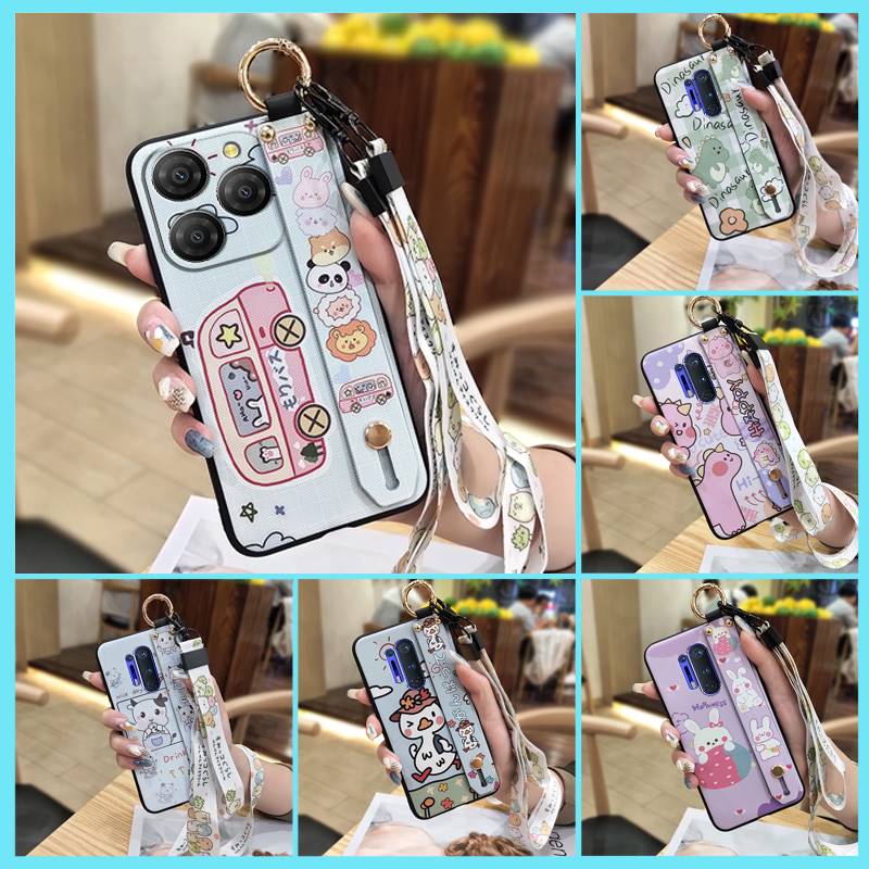 Wristband Silicone Phone Case For Blackview Shark9 5G Back Cover Cute Anti-knock Wrist Strap Lanyard Durable Anti-dust