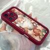 JT407 Pink Christmas Santa Claus Happy Smile Cute for iPhone 17 16 15 14 Pro Max Samsung S26 S25 Ultra A17 A07 A56 A16 Xiaomi 15T Redmi 15c Soft Case
