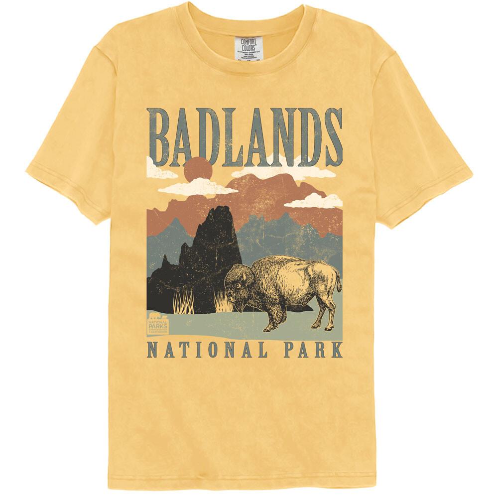 United States Badlands National Park South Dakota Mountain Musk Ox Men T Shirt XXL