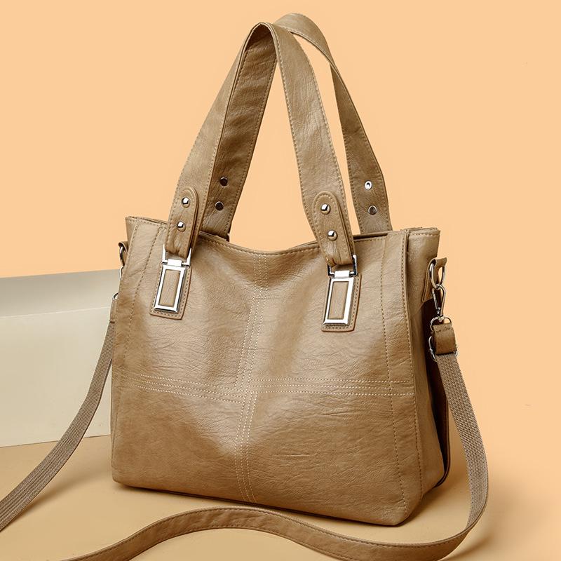 2025 Women's Vintage PU Leather Crossbody Tote—Soft, Versatile, and Stylish