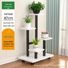 Multi-Layer Wrought Iron Flower Stand with Wheels: Movable Floor-Standing Rack for Living Room or Balcony