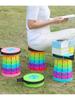 Rainbow Telescopic Adjustable Folding Stool for Leisure, Fishing, and Household Use