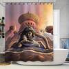 Multicolored Oriental Palace Shower Curtain With Fantasy Art Print For Bathroom Decor Pink, Blue, Yellow Red Size: 180X180Cm (70