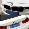 2 Stück Aluminium Auto Logo Ring Vorne Hinten Markenlogo Emblem Kreis Chrom Dekorring Für BMW 3 4er Reihe M3 M4