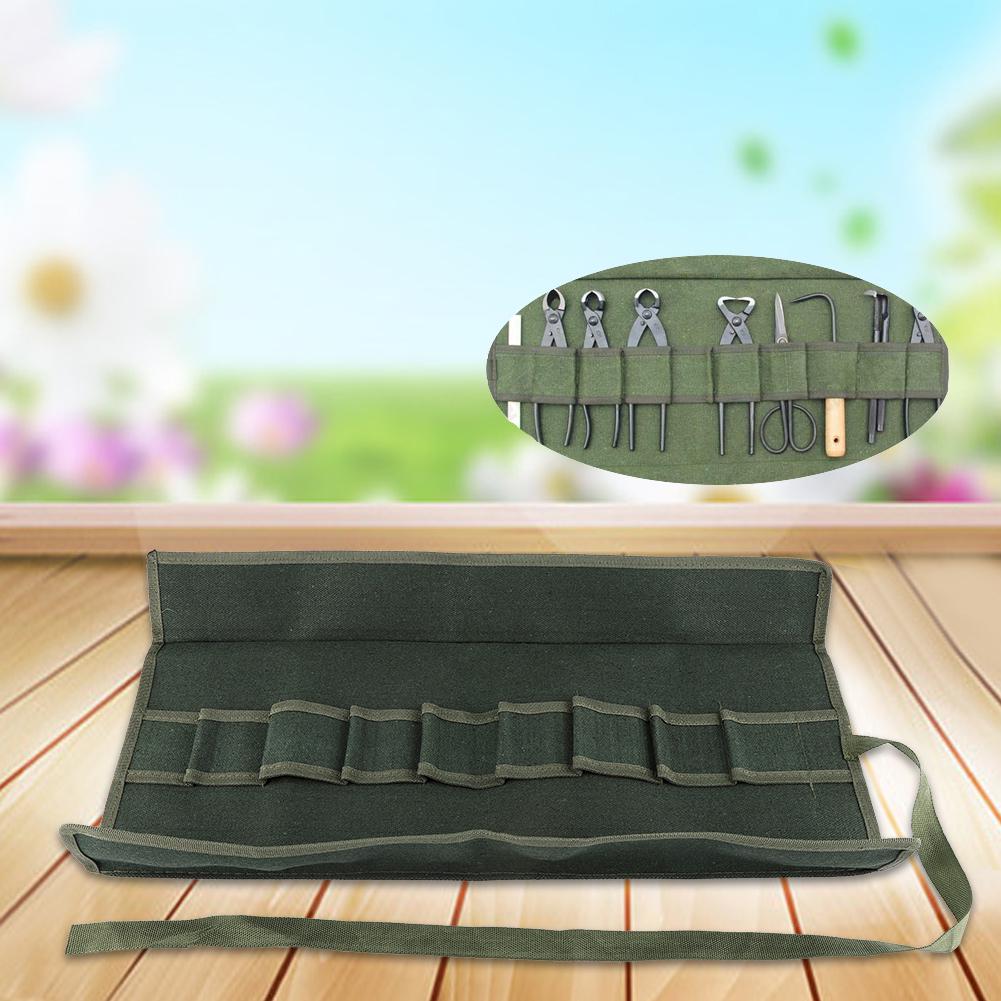 1Pc Canvas Gardening Handle Portable Multifunctional Storage Package Tool Set Case Rolling Bag