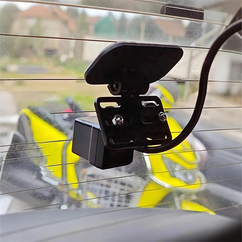 Universelle Rückfahrkamerahalterung: ABS-Windschutzscheibenhalterung, bohrfrei selbstklebend, verstellbarer Winkel, passend für die meisten Kameras, stabil und stilvoll