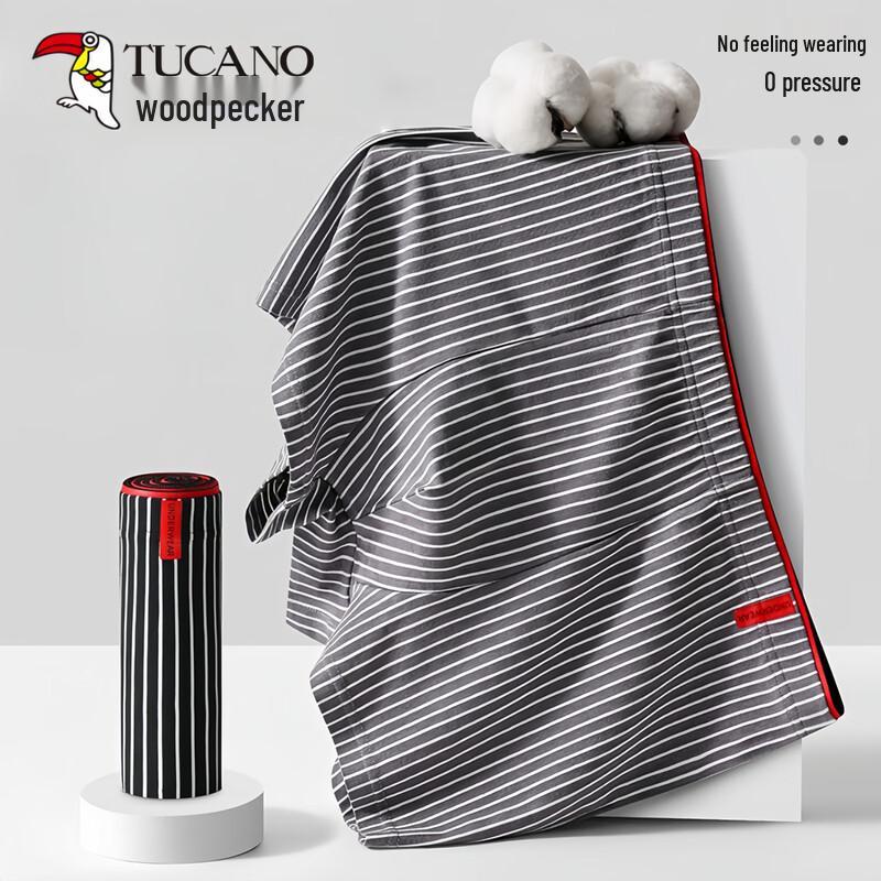 Woodpecker Men's Striped Cotton Boxer Briefs