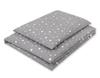 Children's 2-piece Cotton Bedding Set 135x100 - Mini White Stars On Gray