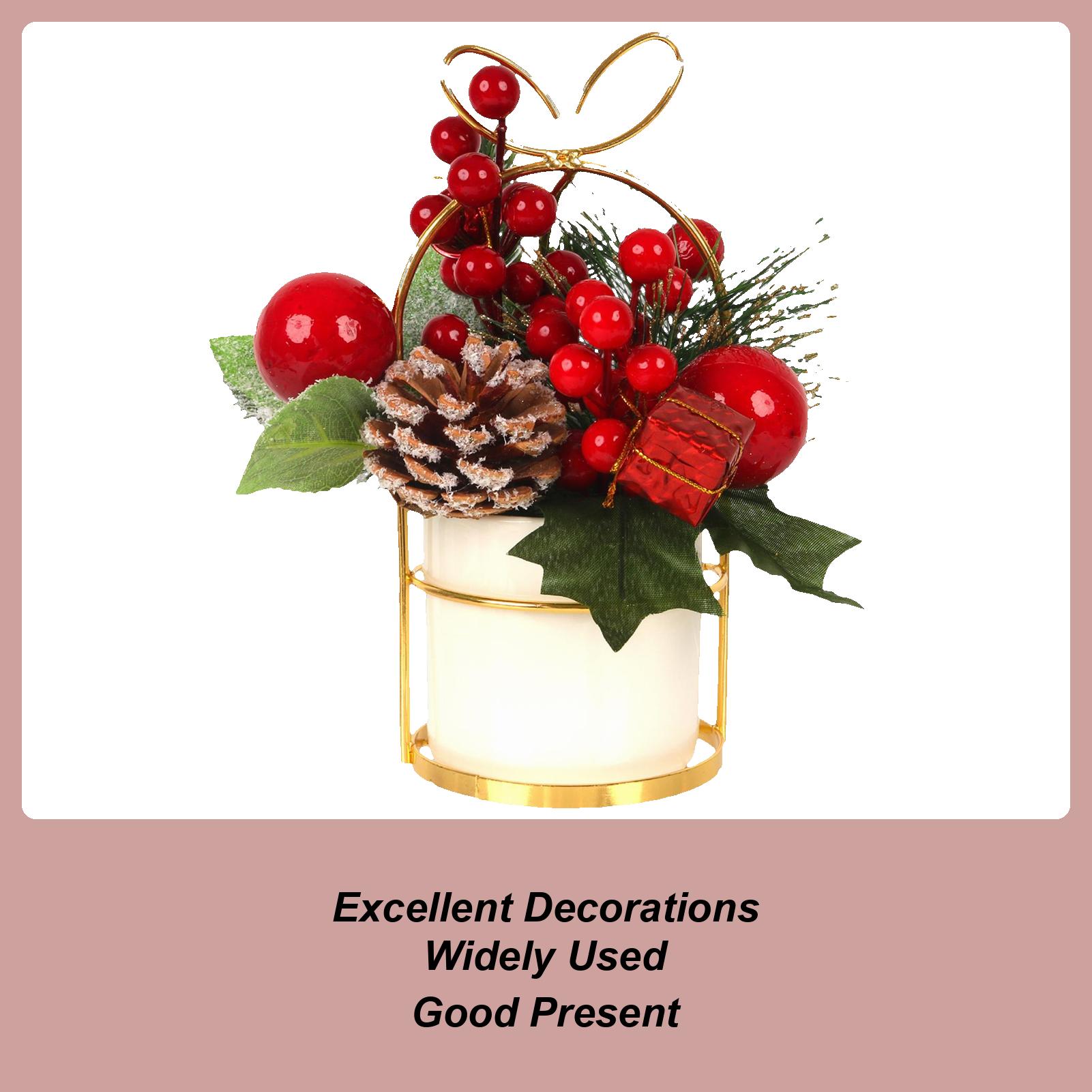 

Artificial Plant Pine Cone Potted Centerpieces Realistic Artificial Plants For Home Christmas Table Office Porch Bedroom CN