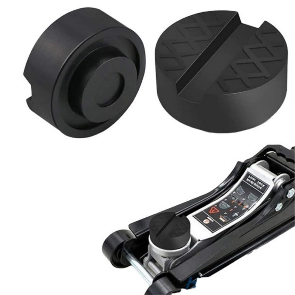 Jack Pad 2 Pack Rubber Pad Jack Lift Pad Super Heavy Duty Grooved Car Universal Parts Replacement Jack Up Adapter