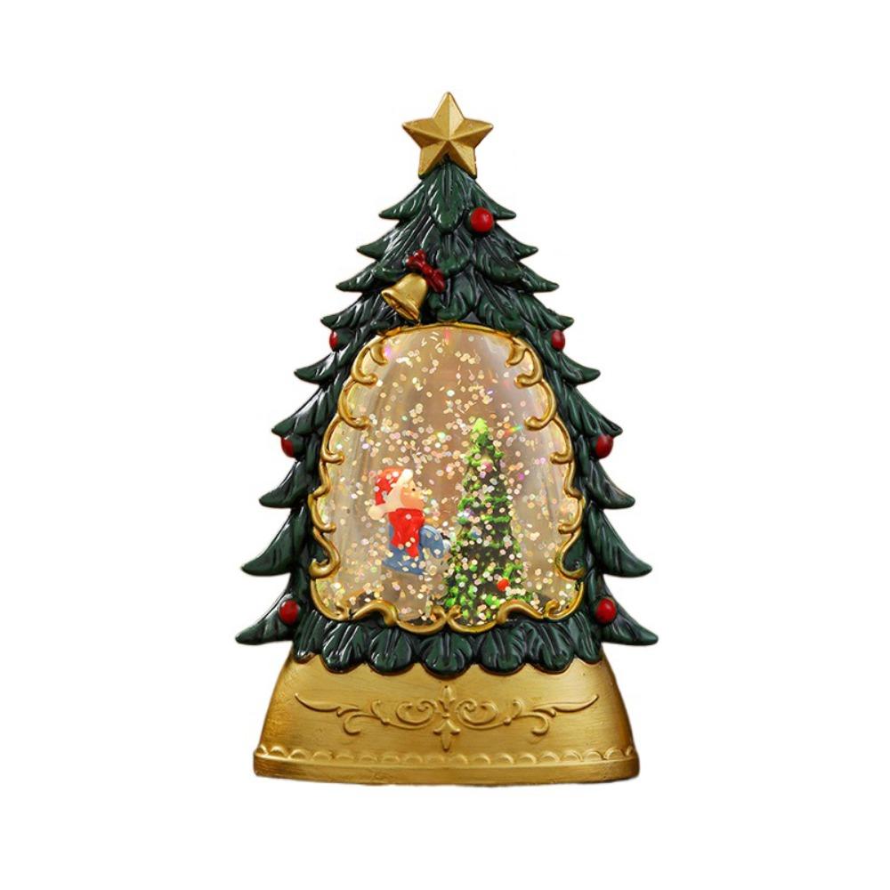 

Battery Powered Christmas Wind Lantern Sculpture Kawaii Santa Claus Desktop Figurine Living Room Style 4