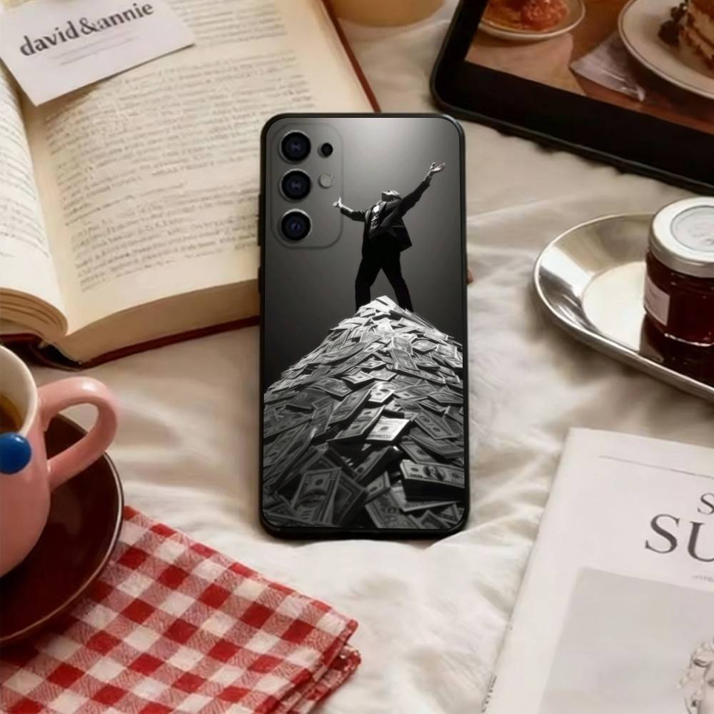 

Wealth Flower Phone Case For Samsung S25,S24,S21,S22,S23,S30,Ultra,S20,Plus,Fe,Lite,Note,10,Black Cover Samsung S205G