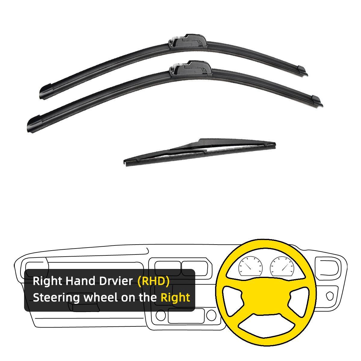 

3 шт. для TOYOTA RAV4 XA50 2019-2021 26 16 12 передние и задние щетки стеклоочистителя лобовое стекло резак для окон аксессуары 2019 2020 2021 Right Hand