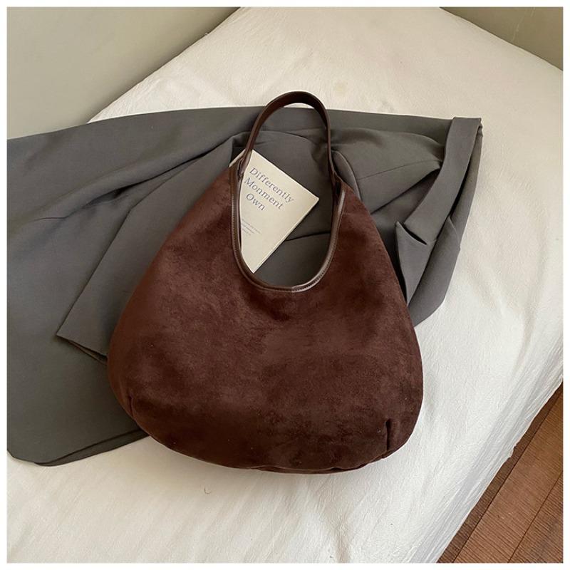 Casual Commuting Large-capacity Suede Bag Women's New Autumn Shoulder Simple Messenger Bag Tote Bag
