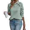 Women's Color High Neck Pullover Sweatshirt for Fall Winter