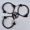 3Pcs Black Sun Moon Star Splicing Bracelet Charm Simple Hand Rope Men and Women Birthday Friends Jewelry Accessories Trendy Gift