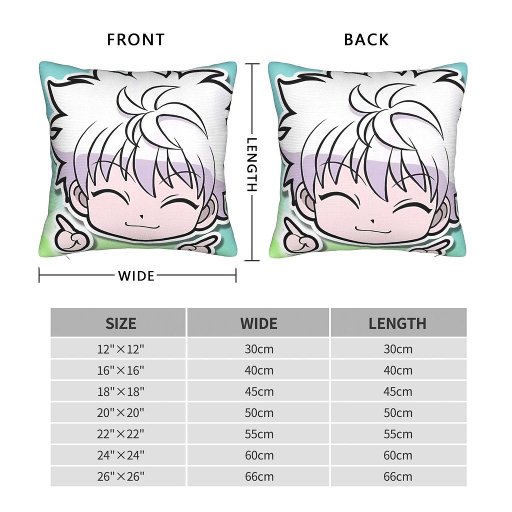 Anime Killua Zoldyck Pillow Case Kawaii Pillow Cover Soft Pillowcases For Sofa Home Decor