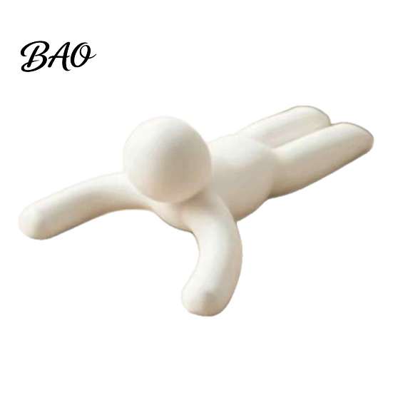 Noise Reduction Door Cushion 2Pcs Funny Little Guy Stopper, 3D Printed Decorative Cute Figure Stop, Novelty Human Shaped Wedge, Fun Home Decor