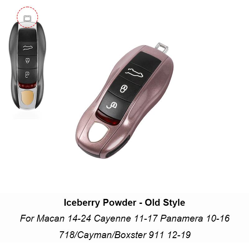 Remote Smart Car Solid Color Abs Key Cover For Porsche Panamera Macan 718 Taycan 911 Cayman Boxster 9ya 971 Car Accessories