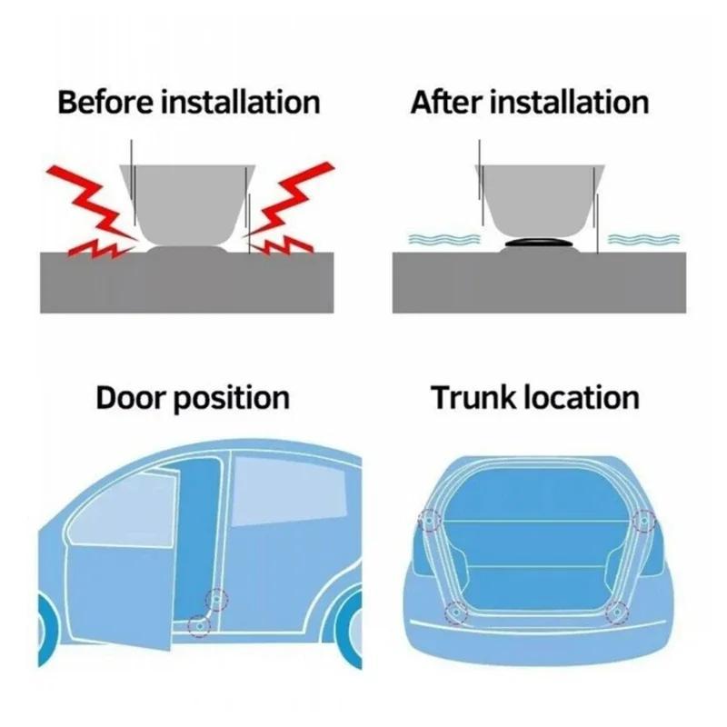 Car Door Anti-Collision Silicone Pads Shock Absorber Gasket Anti-shock Protection Soundproof Silent Buffer Stickers Accessories