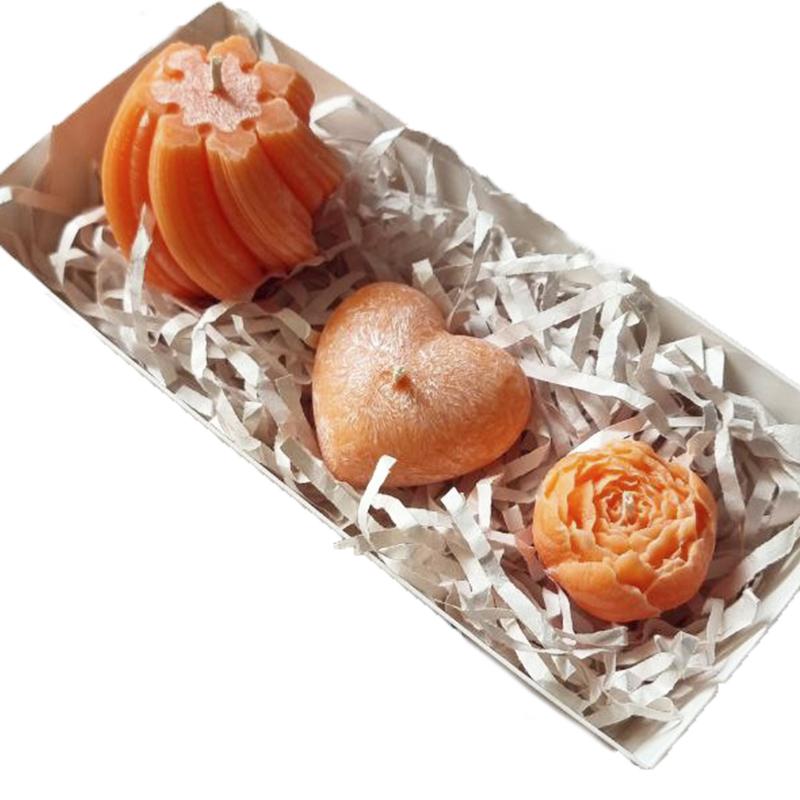 

Набір свічок ручної роботи, подарунковий набір свічок NWN-111 NeedleWoman Гуава-цитрус (76681005) іволги помаранчевий колір