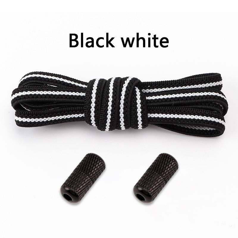 

1 пара шнурков без завязывания, спортивные эластичные ленивые шнурки без завязывания, плоские эластичные шнурки, кроссовки, детские, взрослые, обувные аксессуары черный белый