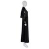 Medieval Stage Priest Cloak With Printed Design For Halloween Cosplay And Theater