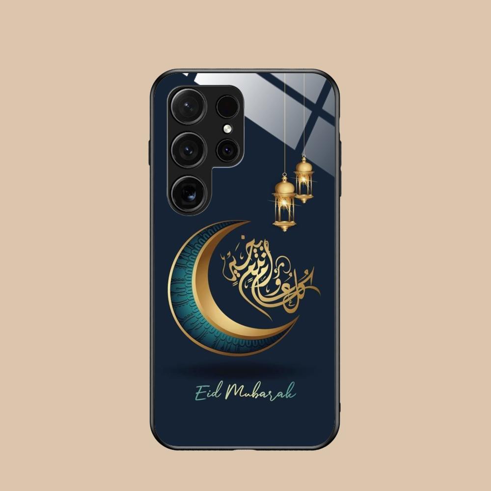 Eid Mubarak Mobile Phone Case for Samsung Galaxy S26 S25 S24 S23 S22 S21 S20 Note20 Plus FE Ultra Glass Colorful Cover Pretty