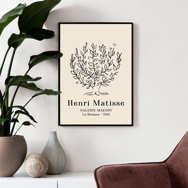 Abstract Lines Matisse Picasso Retro Posters Print Vintage Canvas Painting Wall Art Pictures for Interior Living Room Home Decor