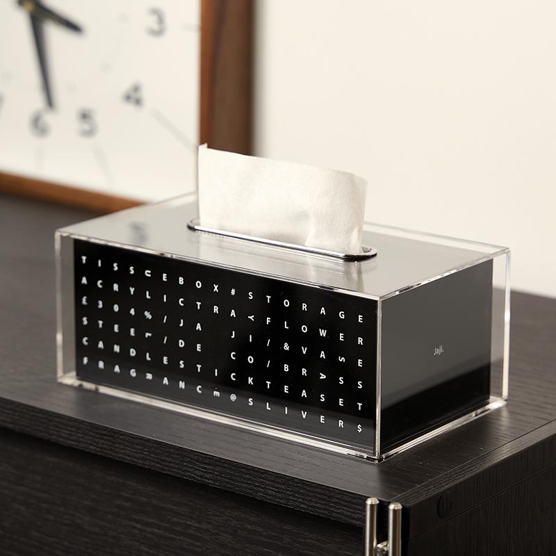

Black Letter Tissue Box Simple Dining Table Napkins Storage Living Room Coffee Table Tissue Box Interior Decoration Accessories чёрный