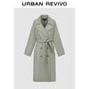 UR 2025 Women's Double-Breasted Belted Trench Coat