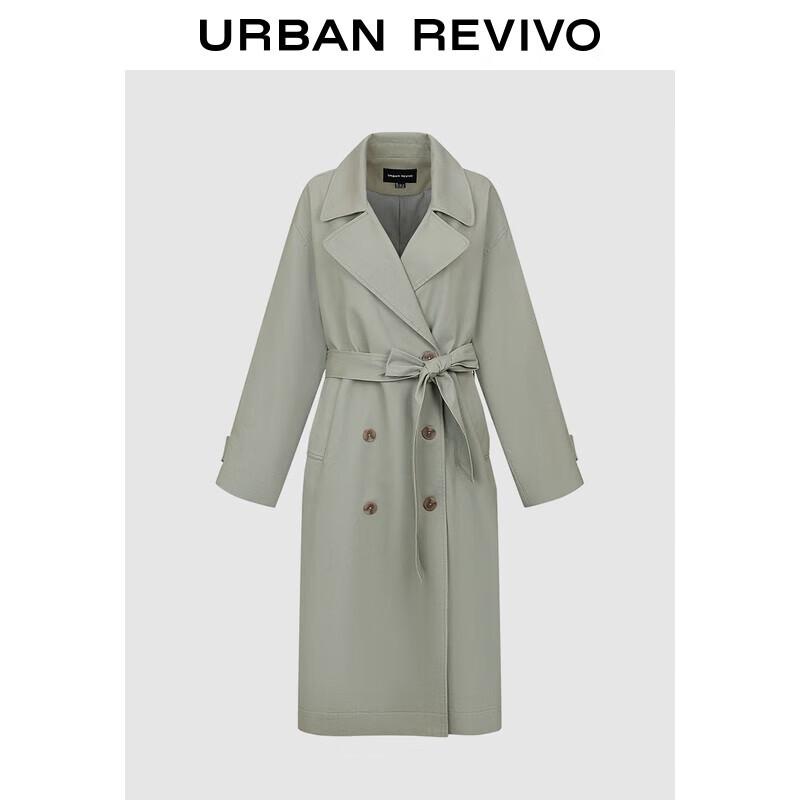 UR 2025 Women s Double-Breasted Belted Trench Coat S