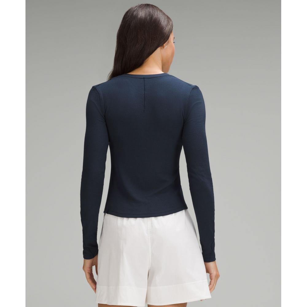 Lululemon Hold Tight Long Sleeve Henley True Navy