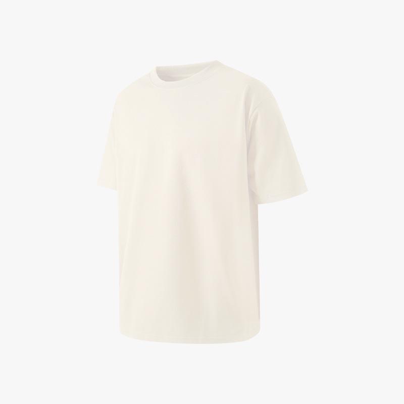 

Мужская футболка оверсайз из плотного хлопка 310 г в японском стиле - однотонная, с круглым вырезом, с короткими рукавами