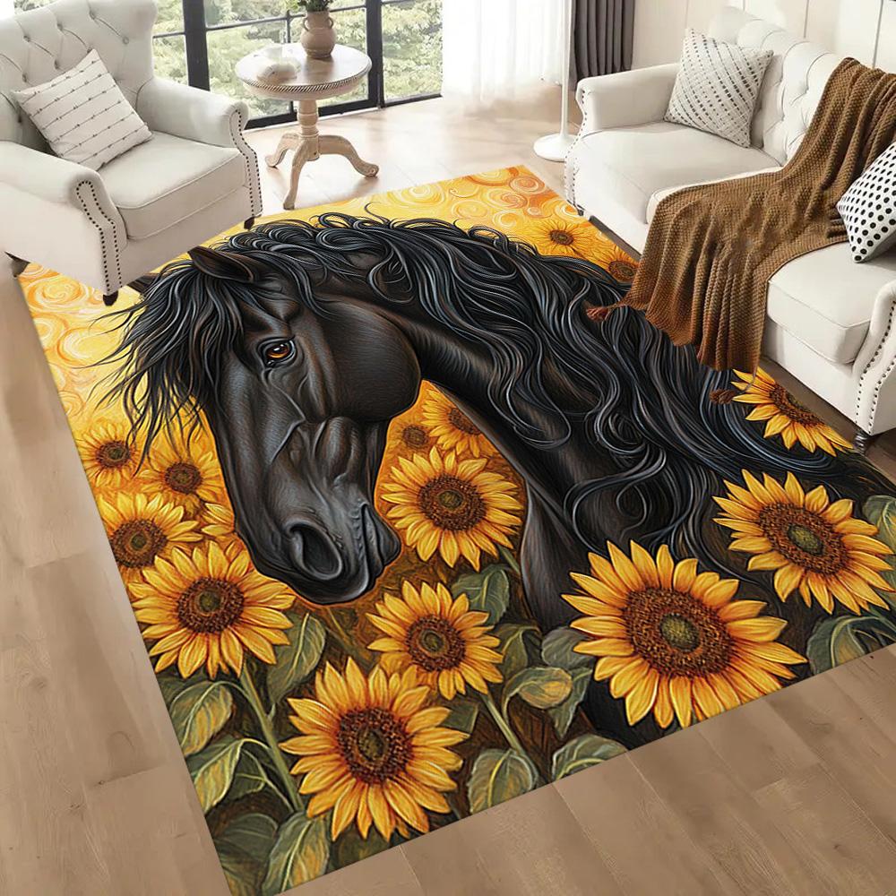 Horse Area Rug Perfect for Outdoor Entryway Bedrooms Decorate room Antislip Carpet Anime Office Decor Perfect Gift for Friends & Family