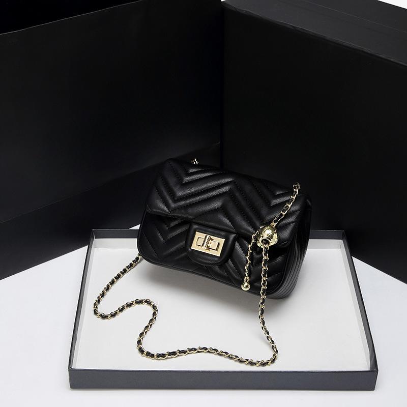 

Женская сумка Diamond Lattice, летняя сумка-цепочка, трендовая маленькая золотая модная сумка через плечо с одним плечом, маленькая квадратная чёрный