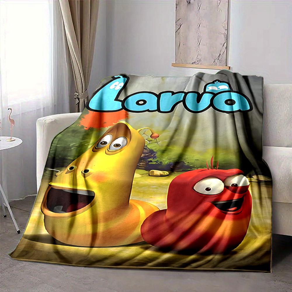 1pc Larva Worms Blanket Versatile for Couch, Office Bed