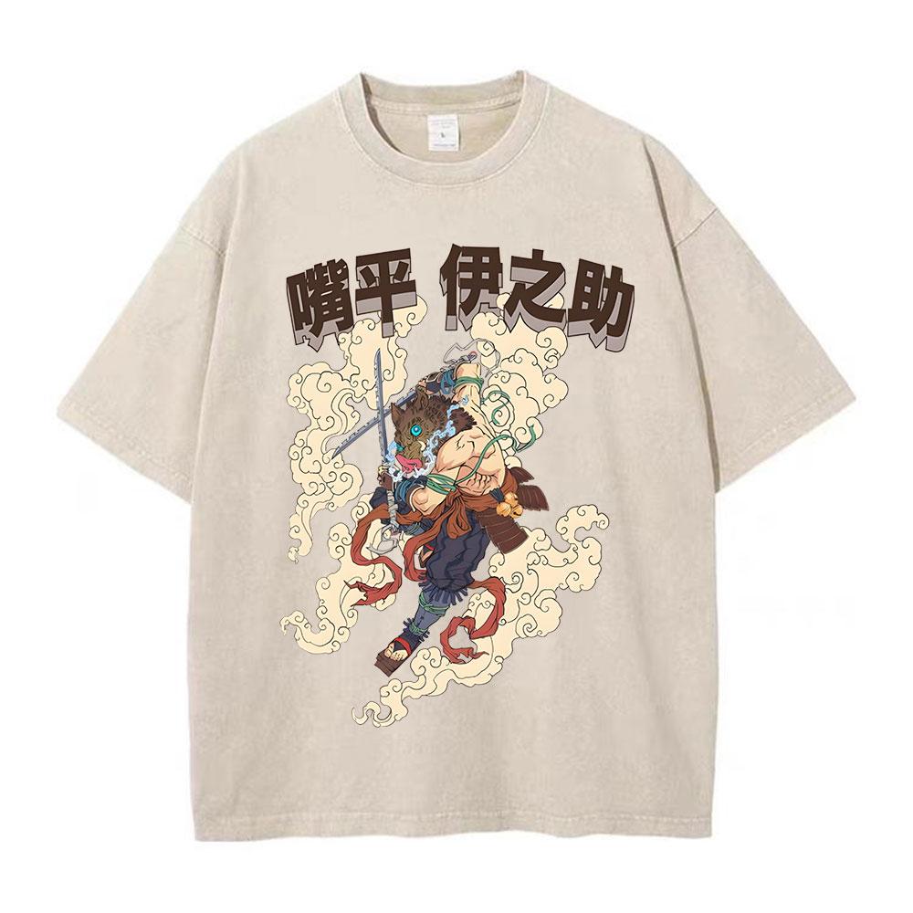 

Аниме Ретро Розовая Выстиранная Футболка Уличная Одежда Хип-Хоп Принт Графическая Футболка 100% Хлопок Унисекс Мужчины Женщины Летние Топы 3XL