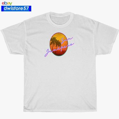 San Junipero 80s Neon Classic Movie Logo Black/Navy/Whi<wbr/>te T-Shirt S-5XL Unisex T-Shirt