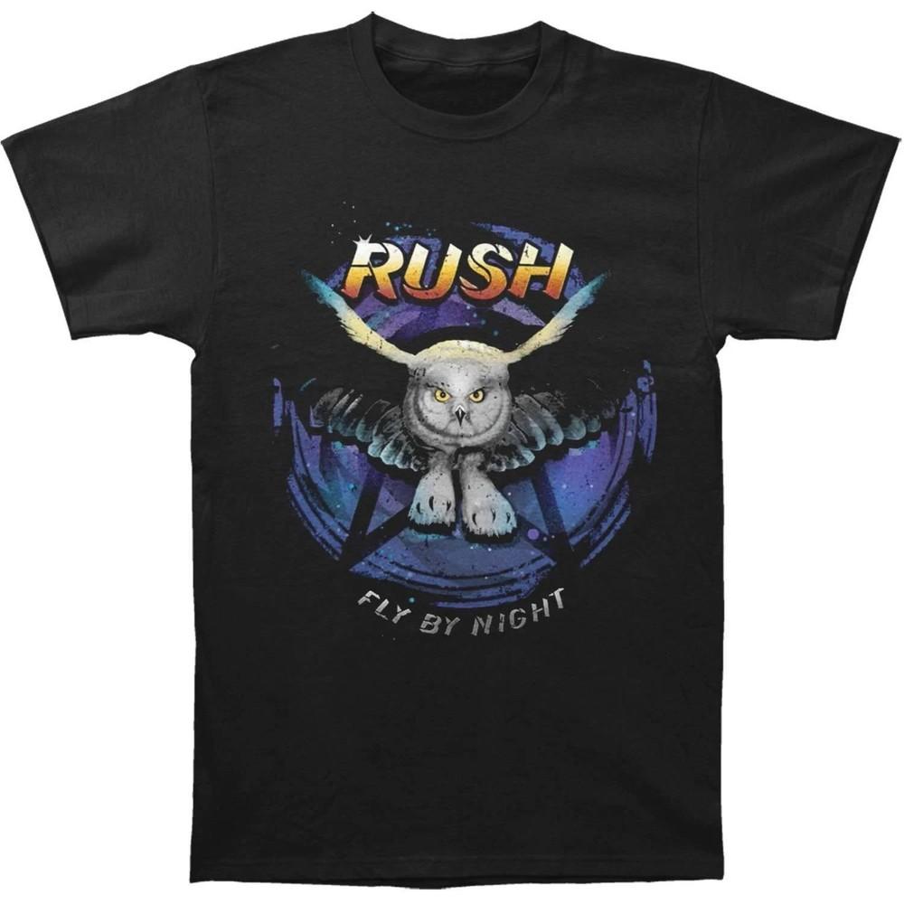 Trending Rush Band Fly By Night T-shirt Black Men Unisex T-Shirt XXL