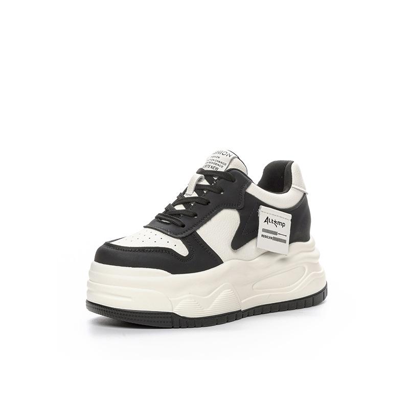 

Spring new slope heel muffin thick sole light white shoes casual thin inner height small women s shoes tide 34