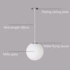 Modern Simple Single Head Milky White Glass Ball E27 LED Chandelier Living Room Dining Bedroom Kitchen Lighting