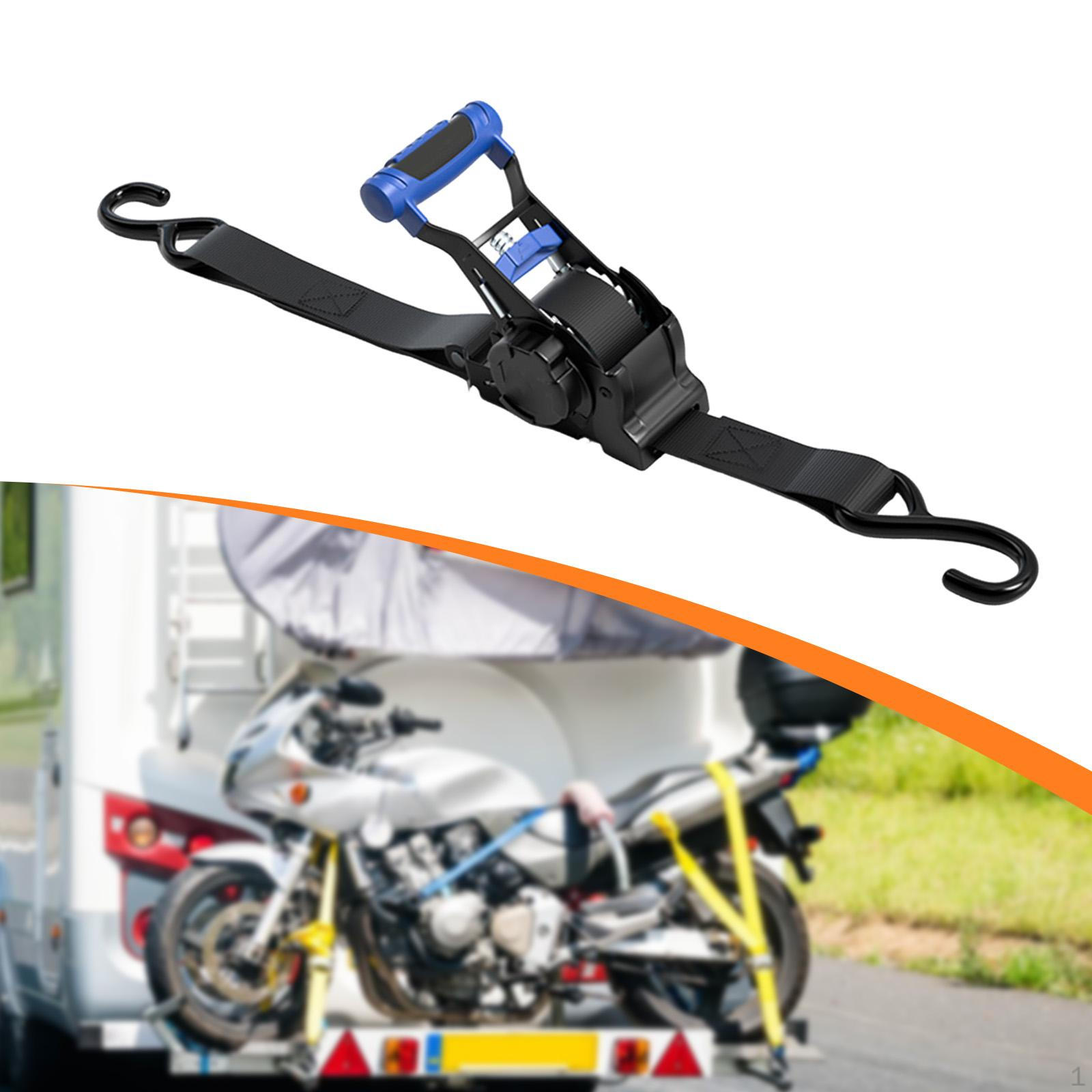

Auto Retractable Ratchet Strap S Hooks Performance Automatic Shrink Bundle Tape for Fixing Boat синий