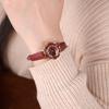 Relógio Feminino GEDI Pulseira de Couro Quartzo Relógios Femininos Luxo Vintage Nicho À Prova D'água Elegante de Pulso Feminino