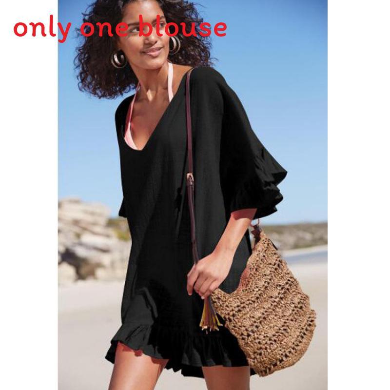 Beach Cover Up Dress With Tencel Blend Fabric For Summer Vacation Wear